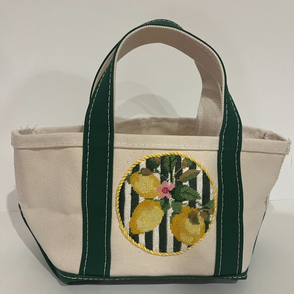 Needlepoint LL Bean MINI tote - extra special